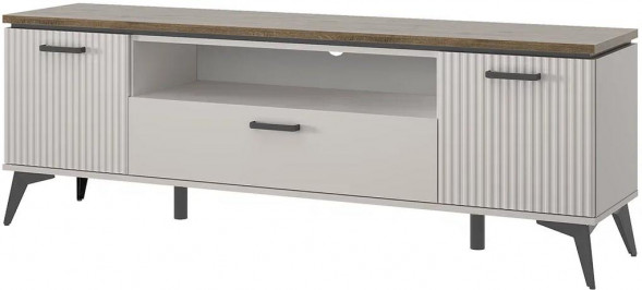 Корпусная мебель АНРЭКС VINATI Тумба RTV 2D1SN Цвет ПЕРСИДСКИЙ ЖЕМЧУГ/АМАРОК (3 уп.)