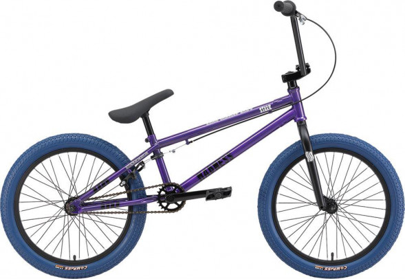 Велосипед STARK Madness BMX 4 серо-фиолетовый/черный/темно-синий HQ-0014148
