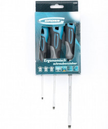 Набор отверток GROSS Набор отверток SL, 3 шт, S2, трехкомпонентная рукоятка