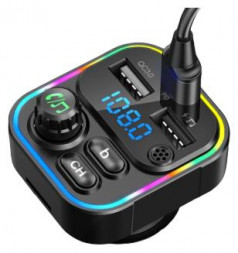 FM-трансмиттер ACV FMT-130B Ж-К диспл/USB/Bluetooth/RGB