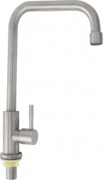 Кран на одну воду MAGNUS 9211 Кран на одну воду Г - образный гусак , из нержавеющей стали марка 304