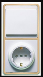 Розетка/выключатеь Кунцево-электро Блок комб, скр,уст,(1кл,выкл,+розетка с з/к, з/ш) БКВР-034 "З"