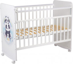 Кровать детская ФЕЯ Кроватка детская Фея 702 Милые панды, белый (1 кор)