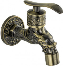 Сантехника САНАКС 92551 Кран водоразборный на 1/2'', 10 см от стены, металлокерамика, с аэратором, цвет БРОНЗА