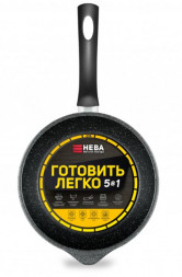 Сковорода НЕВА МЕТАЛЛ ПОСУДА GL2118Y а/пр литая 18см Готовить легко stone