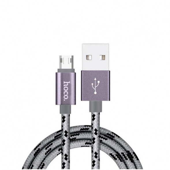 Кабель HOCO (6957531032205) X2 USB (m)-microUSB (m) 1.0м - матовый