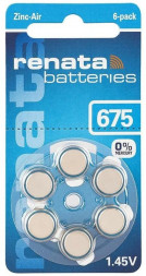Батарейка RENATA (4390) ZA 675 BL-6