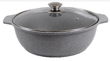 Кастрюля KUKMARA жмс42а а/пр литая 4,0л стекл/кр Светлый мрамор