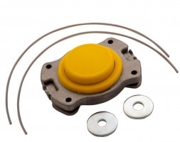 Катушки для триммеров DENZEL Головка триммерная универсальная алюминий, шайба 8 мм, 10мм 96363