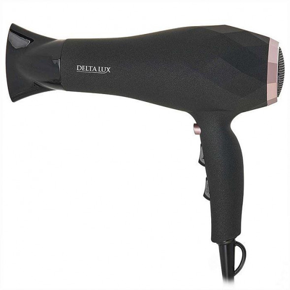 Фен DELTA LUX DL-0941 черный с розовым