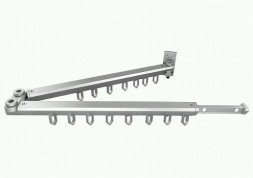 Сушилка для белья BRIMIX 3036 Сушилка для белья и одежды настенная ТЕЛЕСКОПИЧЕСКАЯ, алюминиевая