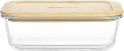 Контейнер MASTER HOUSE Тор-1050 из жаропрочного стекла прямоугольный с бамбуковой крышкой 75725
