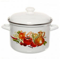 Кастрюля ЛЫСЬВА 16124АП2 Итал.кухня эмал 3,0л