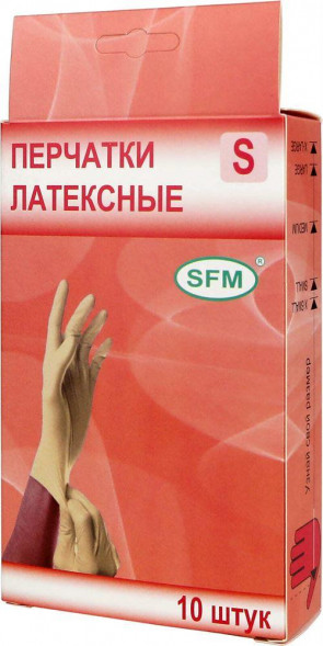 Перчатки SFM Перчатки латексные неопудренные L (бол) 5 пар SFM, Германия