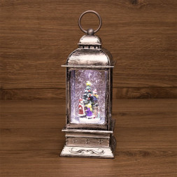 NEON-NIGHT (501-065) Декоративный фонарь с эф снегопада и подсветкой &quot;Рождество&quot;, белый