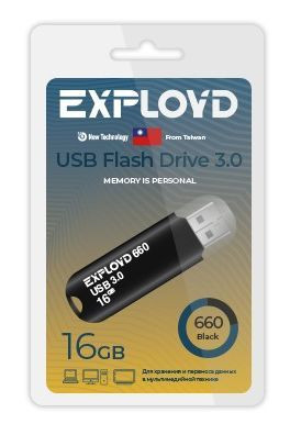 USB флэш-накопитель EXPLOYD EX-16GB-660-Black USB 3.0
