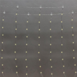 Гирлянда NEON-NIGHT (315-886) ДОЖДЬ ИЗ РОСЫ 3х3м, 300LED, теплый белый, IP20, USB + пульт управления, с крючками для крепления