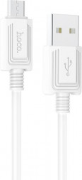 Кабель HOCO (6931474767318) X73mUSB 2.4A microUSB белый - 1,0m