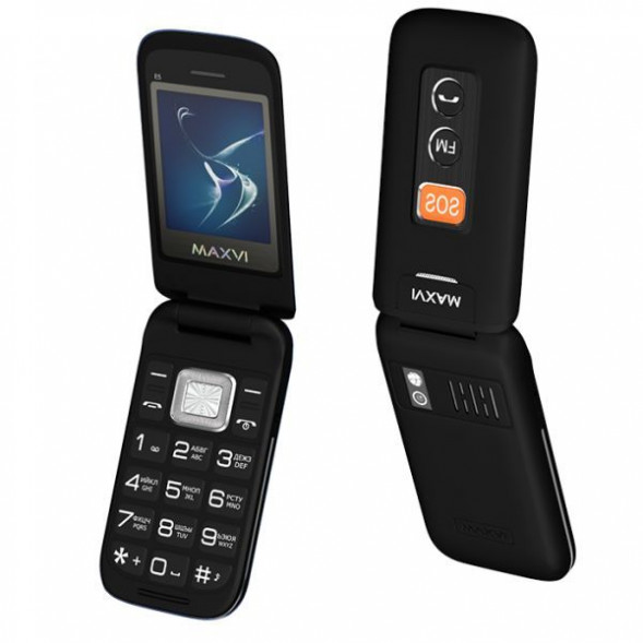 Телефон мобильный MAXVI E5 Black