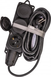 Удлинитель колодка КОСМОС YKsm5m-3g(16A)KG-B черный