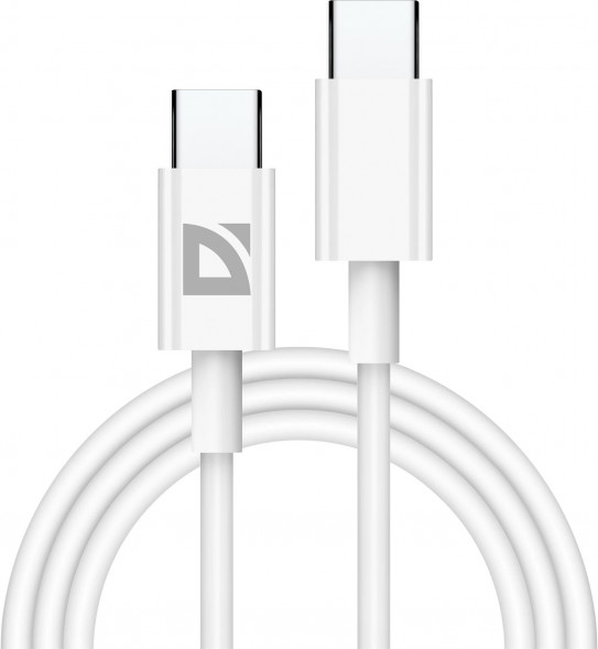 Кабель DEFENDER (87507) USB кабель F182 TypeC-TypeC 1м, 30 Вт, PD,TPE,белый