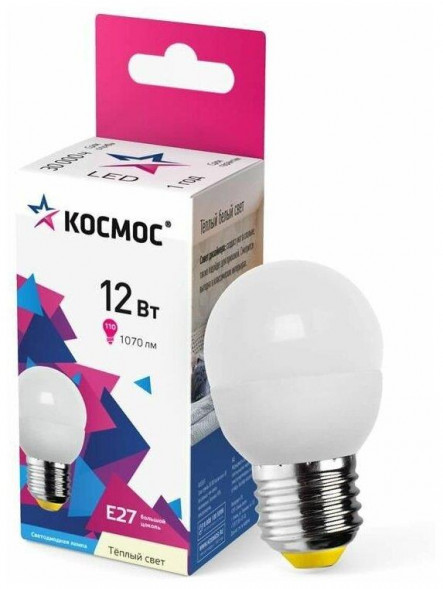 Лампа светодиодная КОСМОС LKECLED6.5WGL45E2730