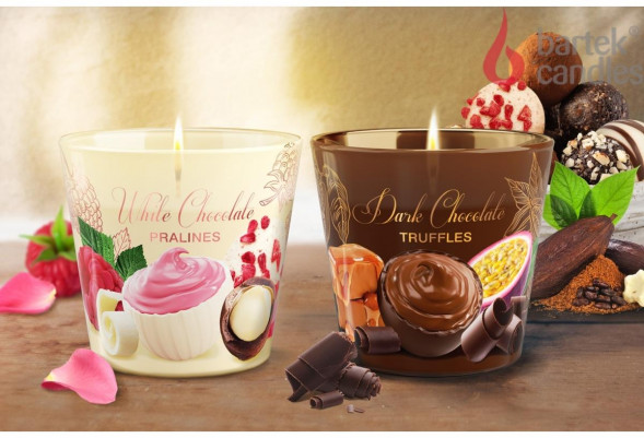 Свеча BARTEK Шоколадный рай (Chocolate Paradise) 115гр в стакане
