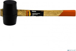 Киянка SPARTA Киянка резиновая, 225 г, черная резина, деревянная рукоятка [111305]