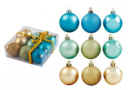 Шары и украшения ВОЛШЕБНАЯ СТРАНА Шары Ментол 6 см 9 шт/уп 001331