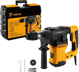 Перфоратор сетевой DEKO DKH2000 в кейсе с набором из 5 буров SDS+, 2000 Вт 063-4271
