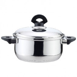 Посуда MALLONY P-01A-20 кастрюля с крышкой 2,9л нерж.(981033)