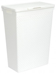 Корзина VIOLET Корзина для белья Береста узкая с крышкой 50л (белый) 5750006