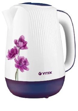 Чайник VITEK VT-7061 (MC) белый/бордовый