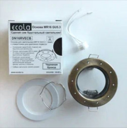 АКСЕССУАРЫ ДЛЯ СВЕТИЛЬНИКОВ ECOLA DN16RVECB Сделай сам Хрустальный светильник Основа MR16/GU5.3 Черненая бронза