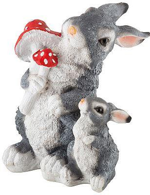 Фигурка садовая PARK Фигурка садовая &quot;Зайцы с грибами&quot; H-27см (169370)