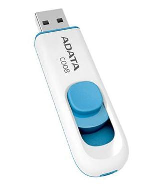 USB флеш A-DATA 16GB C008 белый/синий USB2.0 (AC008-16G-RWE)