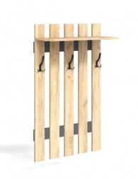 Вешалка БИТЕЛ ПРИХОЖАЯ МИНИ ВЕШАЛКА МЛ-3 (ДУБ ЗОЛОТОЙ КРАФТ/СЕРЫЙ ГРАФИТ)