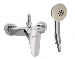 Смеситель для душевой кабины САТУРН 48006 Смеситель в душевую кабину с гибким шлангом шаровый 40 мм