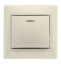 Розетка SMARTBUY (SBE-01i-10-SW1-1-С) Венера, слоновая кость