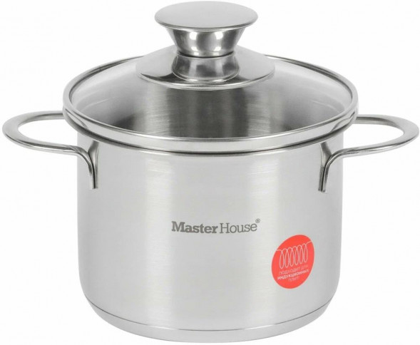 Кастрюля MASTER HOUSE Piccolo-1,0 со стеклянной крышкой 75319