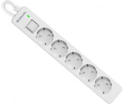 Сетевой фильтр DEFENDER (99430) DFS 131 5 роз х 1,5м, белый