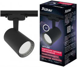 Светильник трековый накладной поворотный RITTER 59735 7 ARTLINE 20Вт 4000К алюминий черный