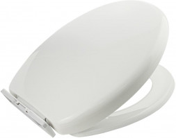 Сиденье для унитаза ARTICPLAST 7001 универсальное с системой плавного опускания микролифт из высокопрочного ABS пластика О - образное цвет белый