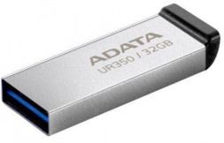 Флеш накопитель A-DATA UR350 32Gb металл/черный (UR350-32G-RSR/BK)