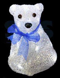 Шары и украшения NEON-NIGHT (513-247) Акриловая светодиодная фигура Белый мишка 20 см