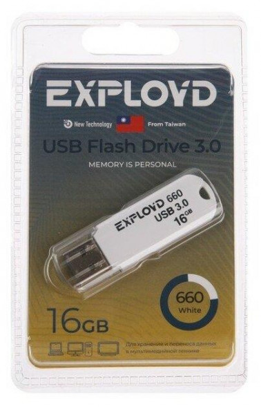 USB флэш-накопитель EXPLOYD EX-16GB-660-White USB 3.0