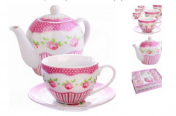 Чайный сервиз LORAINE 30876 Чайный сервиз 13пр с чайником 1л LR (х4)
