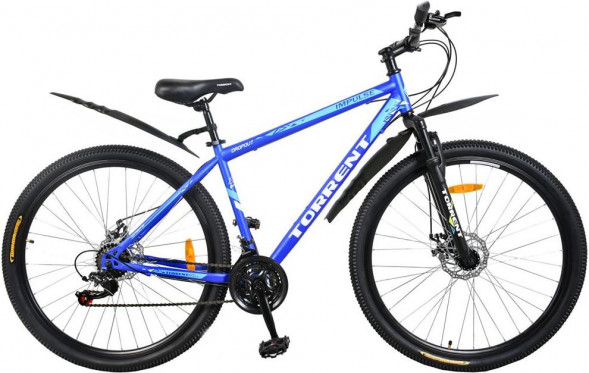 Велосипед TORRENT Impulse (рама СТАЛЬ 18&quot;, внедорожный, 21 скорость, SHIMANO, колеса 29д) 4000181 Матовый синий
