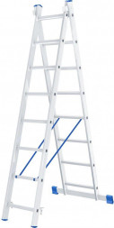 Лестница СИБРТЕХ Лестница, 2 х 8 ступеней, алюминиевая, двухсекционная, Россия,