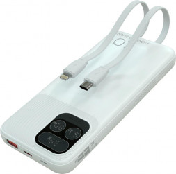 Зарядное устройство MORE CHOICE (4620202550606) PB55-10 с кабелем 1USB 3.0A - 10000mAh белый